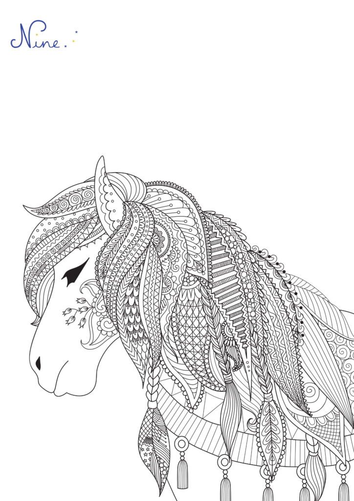 coloriage-nine-cheval